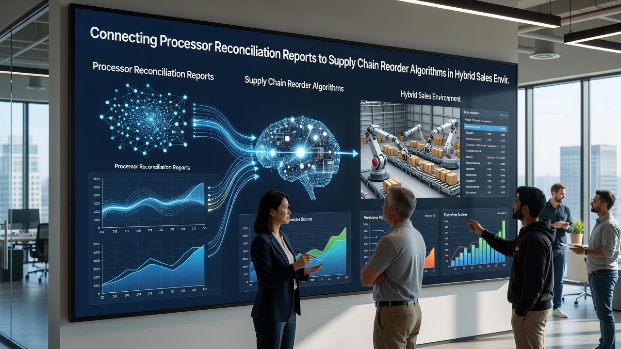 Flowchart illustrating reconciliation data integration with warehouse management systems in multi-channel retail