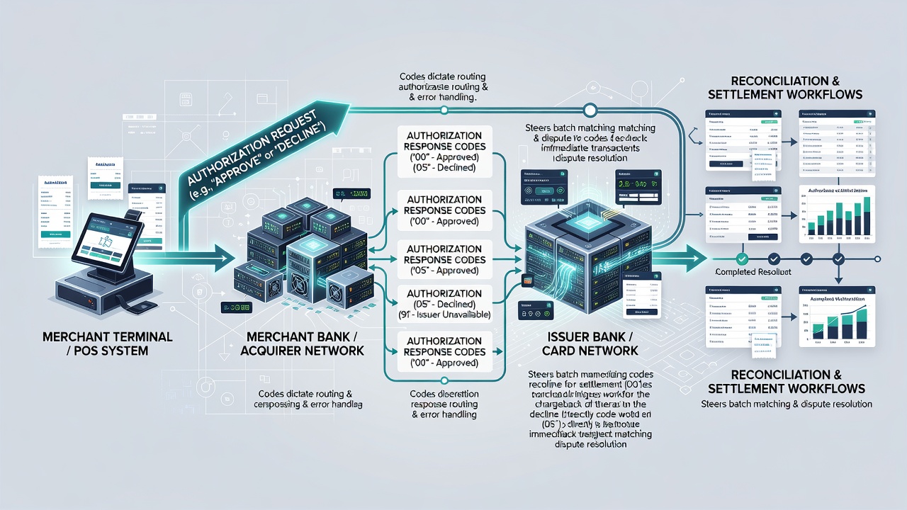 Reconciliation workflows linking POS and online authorizations in merchant banking