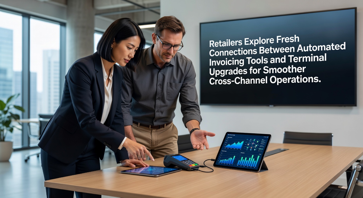 Retail payment terminals upgraded and linked to automated invoicing systems for seamless cross-channel retail operations