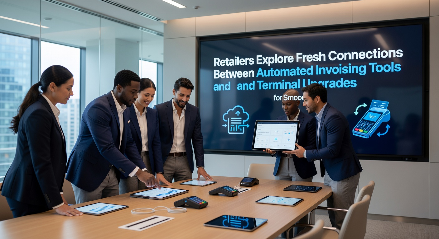 Integrated invoicing dashboard displaying real-time data from upgraded retail terminals across online and in-store channels